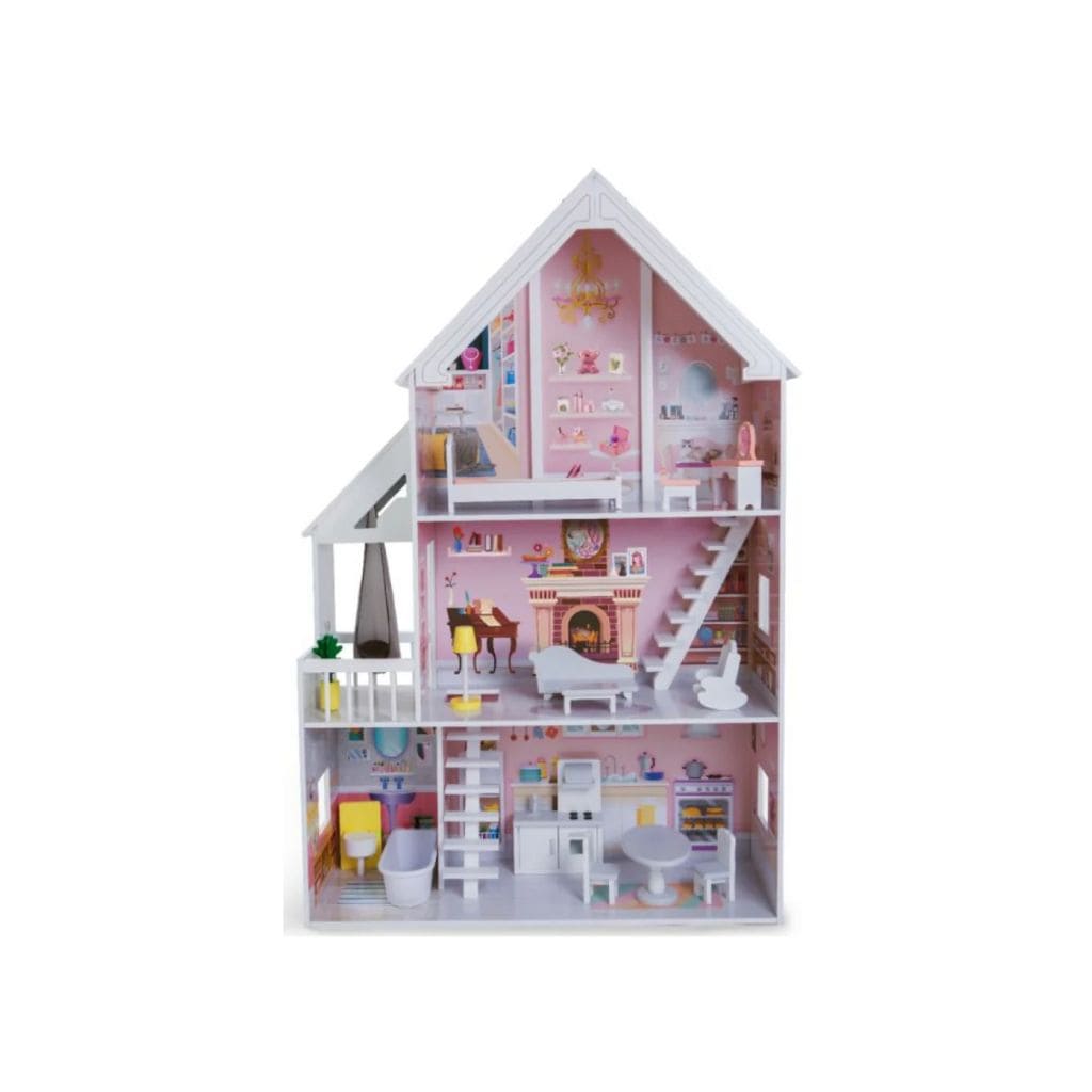 Maison de Poupée Liselle en Bois avec Lumières LED