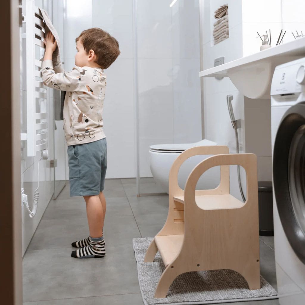 Marchepied Évolutif Enfant MIIMO® - Bois Naturel