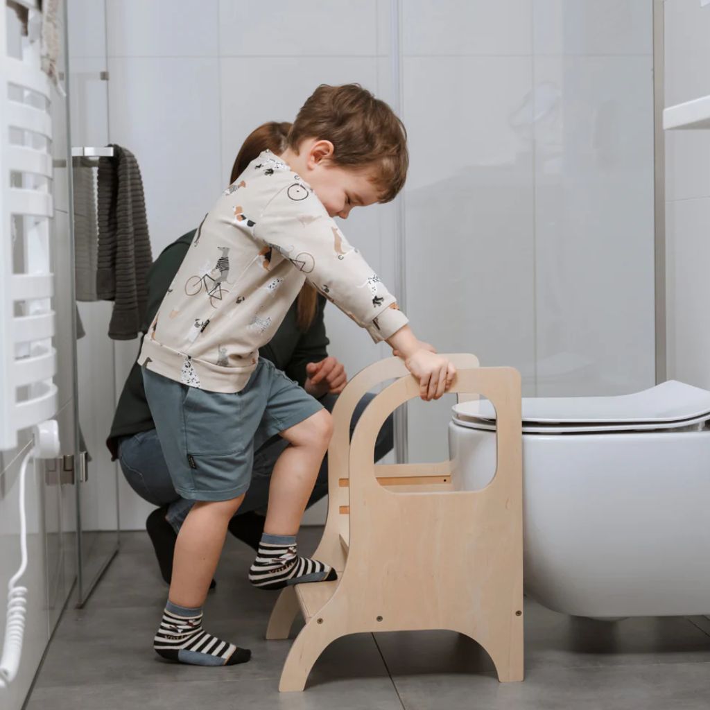 Marchepied Évolutif Enfant MIIMO® - Bois Naturel