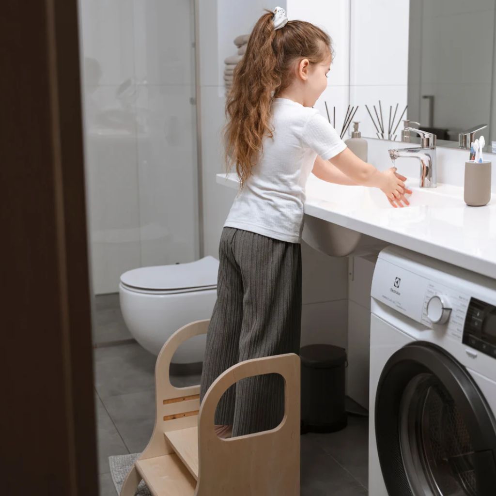Marchepied Évolutif Enfant MIIMO® - Bois Naturel