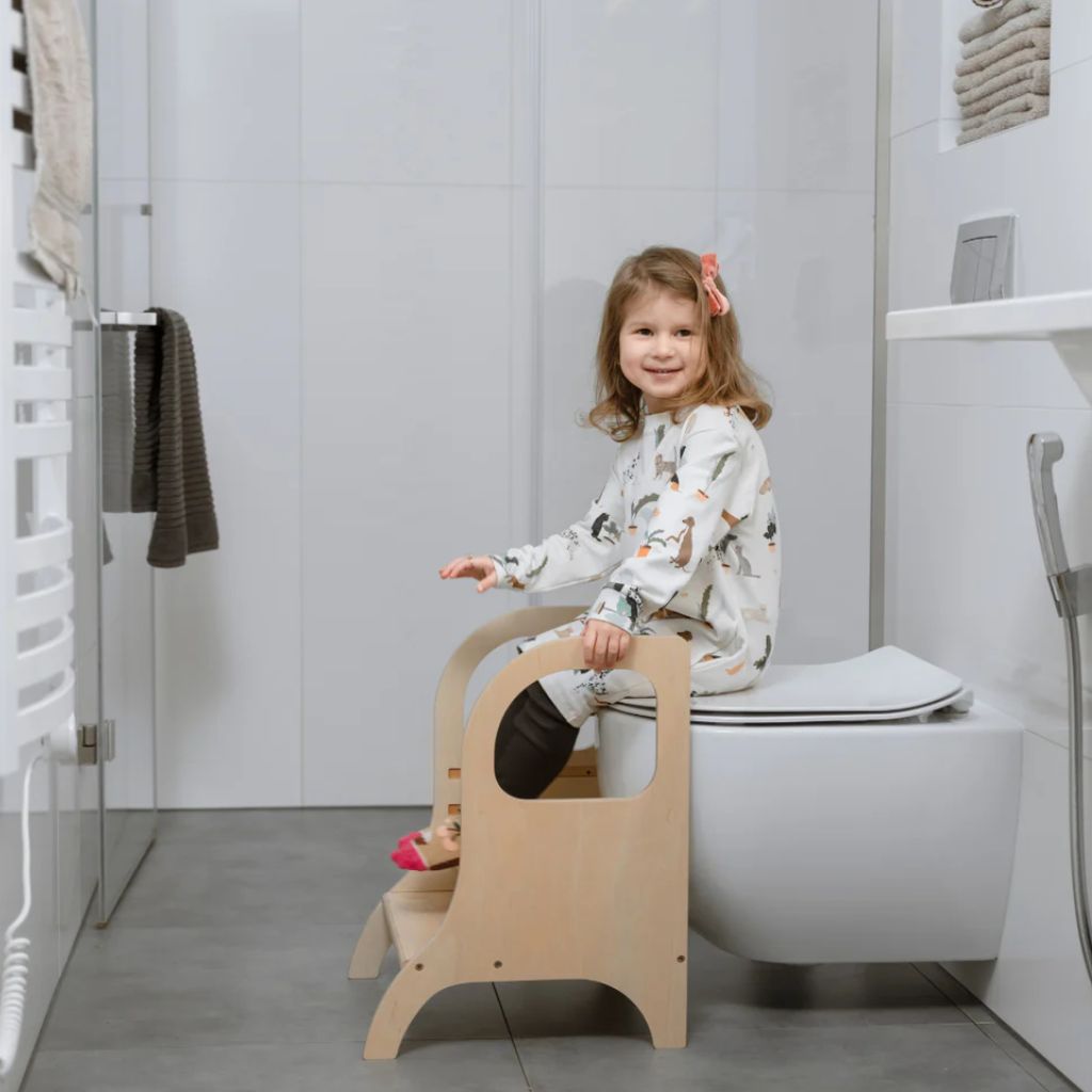 Marchepied Évolutif Enfant MIIMO® - Bois Naturel