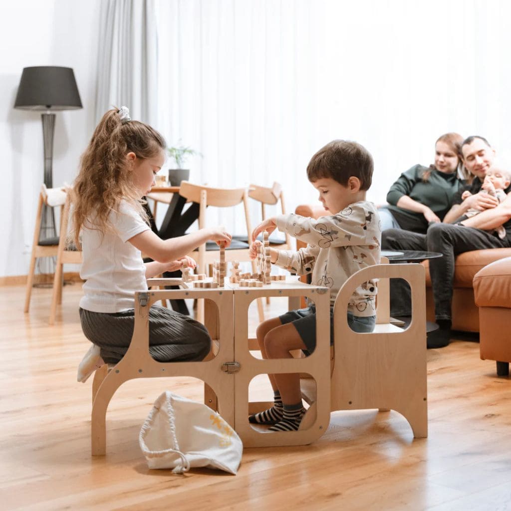 Marchepied Évolutif Enfant MIIMO® - Bois Naturel