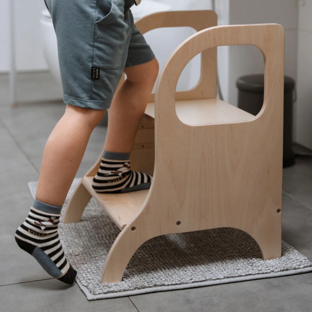 Marchepied Évolutif Enfant MIIMO® - Bois Naturel