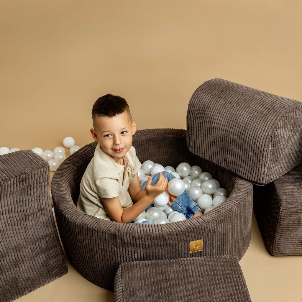 Set de Jeux avec Piscine à Balles MeowBaby®  - Brown & White Pearl