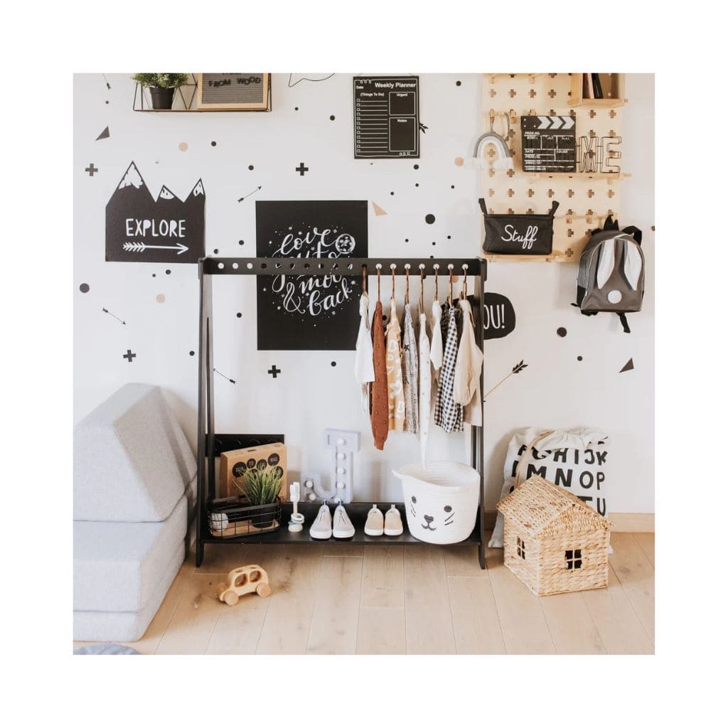 MiniPortant Enfant – Porte-Vêtements avec Cintres