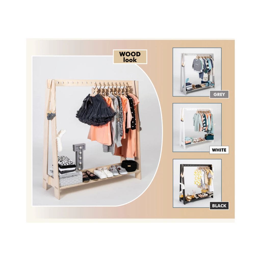 MiniPortant Enfant – Porte-Vêtements avec Cintres