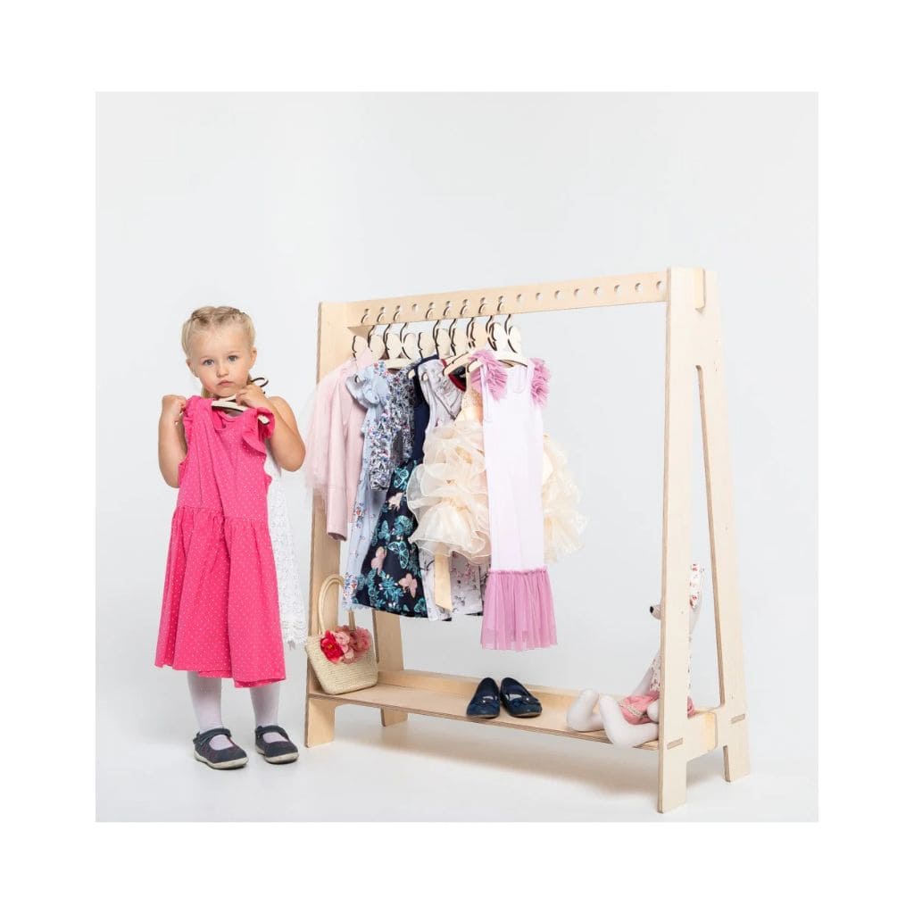 MiniPortant Enfant – Porte-Vêtements avec Cintres