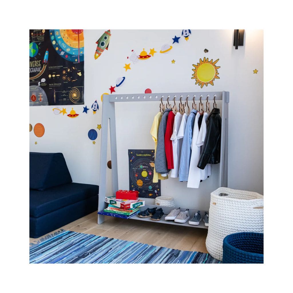 MiniPortant Enfant – Porte-Vêtements avec Cintres