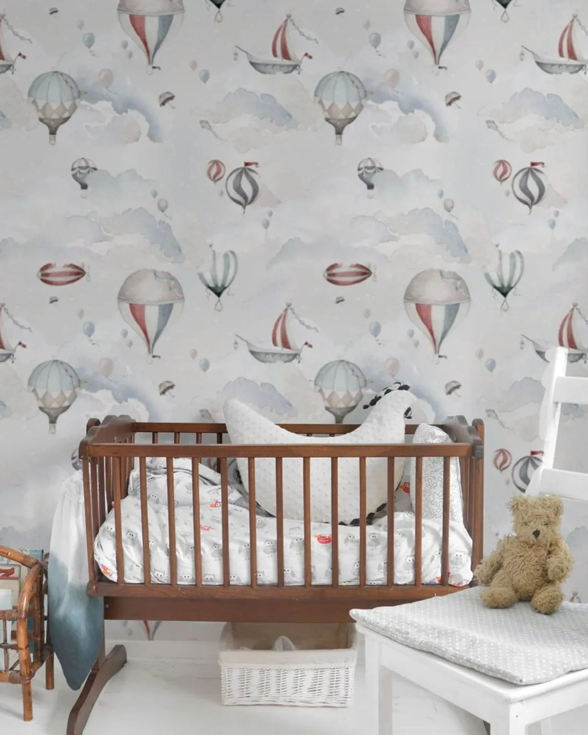 Papier Peint Ballons & Aventures – Chambre Garçon – Montessori pour enfant – photo 4