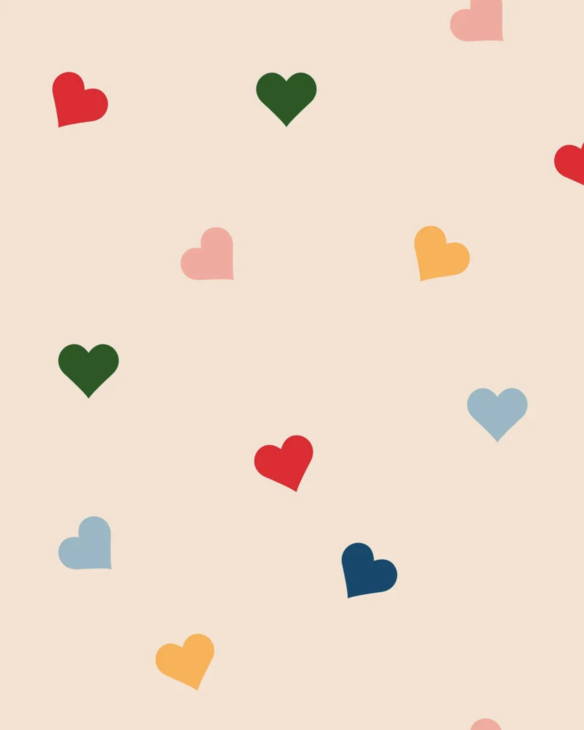 Papier Peint Cœurs Colorés Arc - en - Ciel – Chambre Enfant – Montessori pour enfant – photo 5