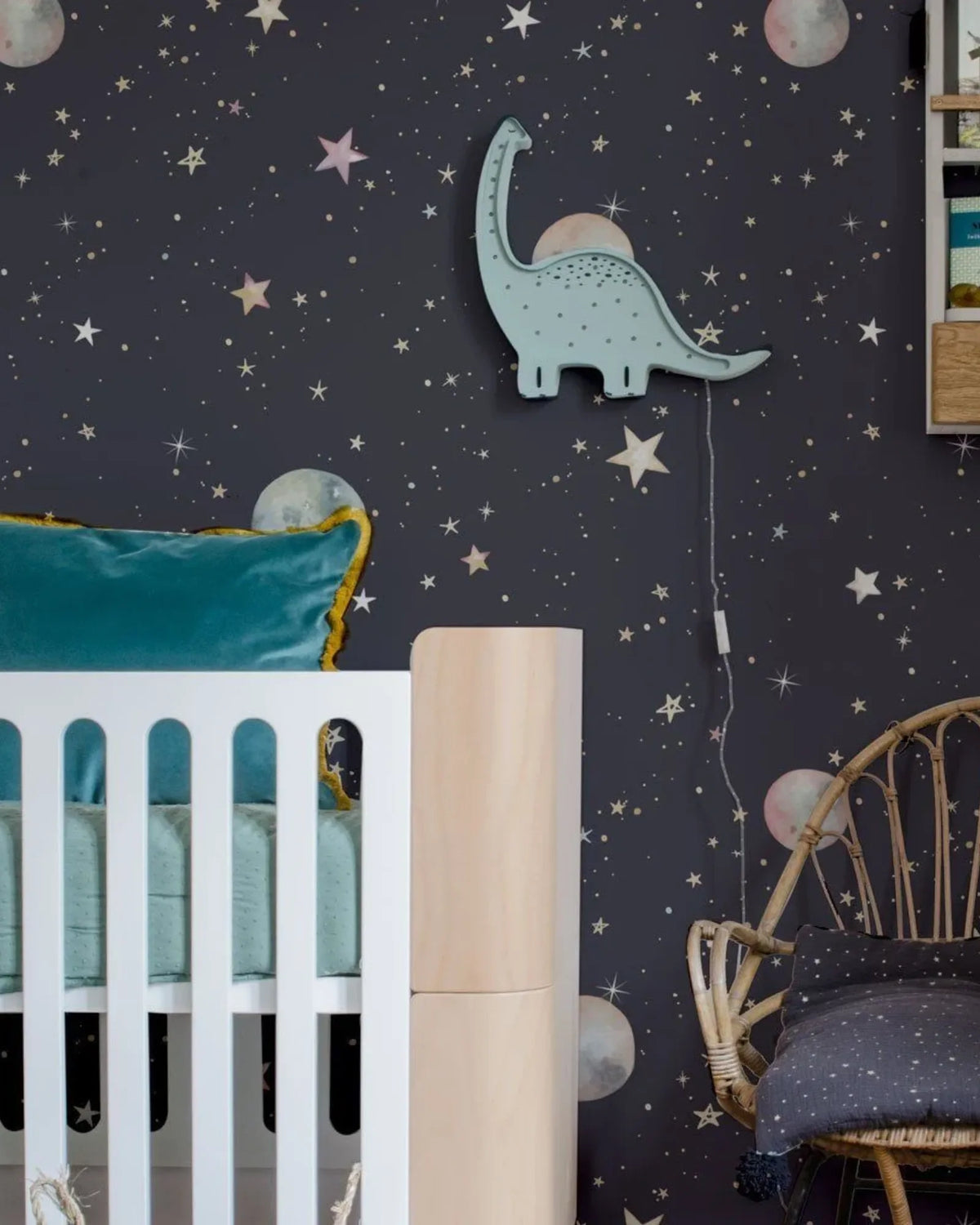 Papier Peint Cosmos Planètes & Fusées – Chambre Garçon – Montessori pour enfant – photo 4