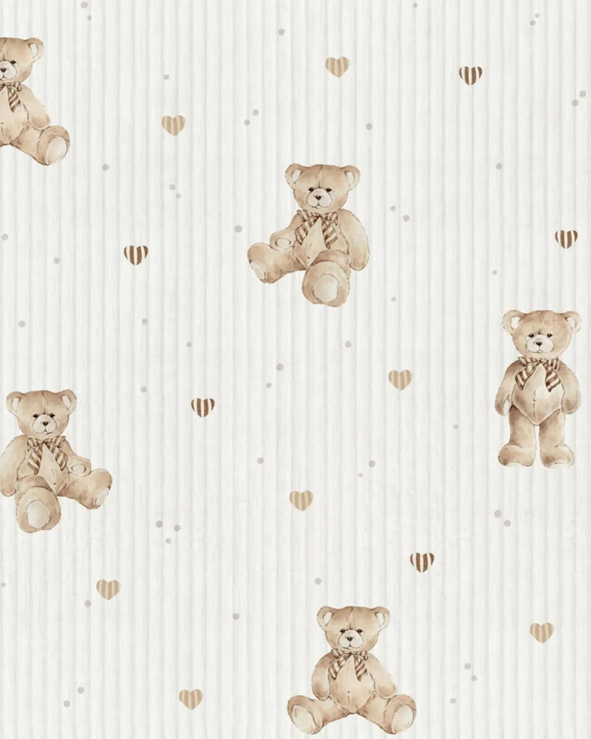 Papier Peint Oursons Mignons – Chambre Bébé – Montessori pour enfant – photo 2