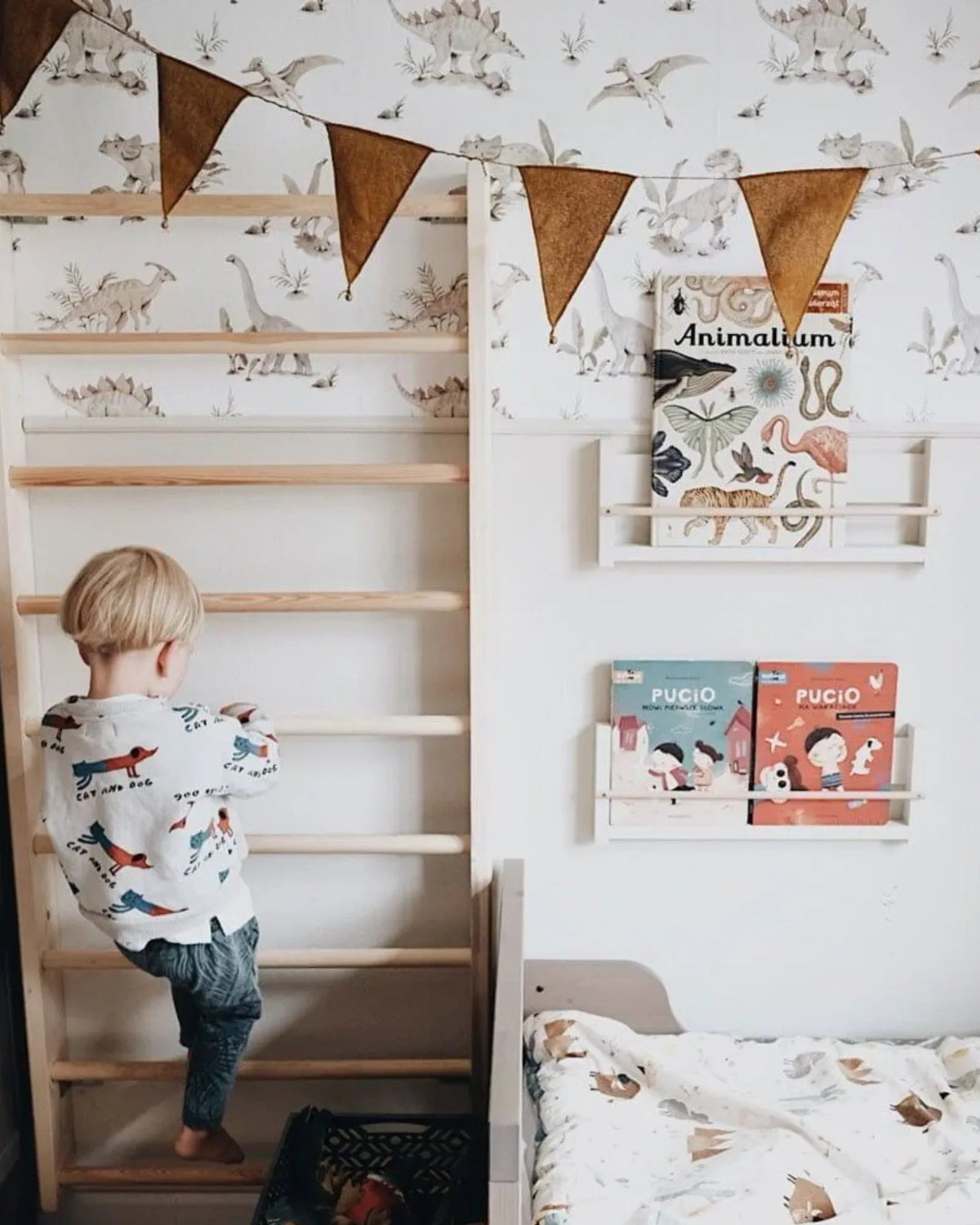 Papier Peint Joyeux Dinosaures – Chambre Garçon – Montessori pour enfant – photo 3