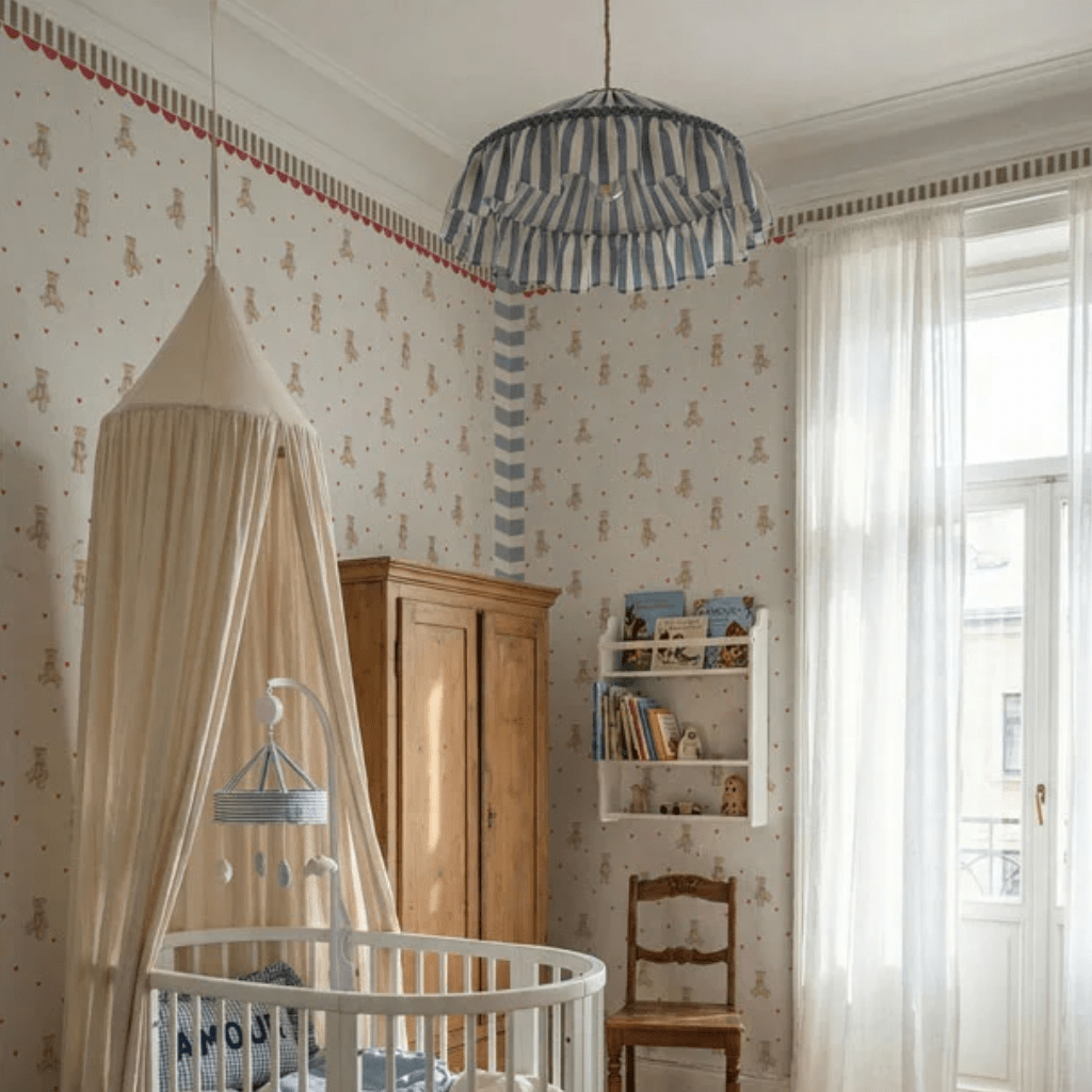 Papier Peint Oursons avec Ornement – Montessori pour enfant – photo 1