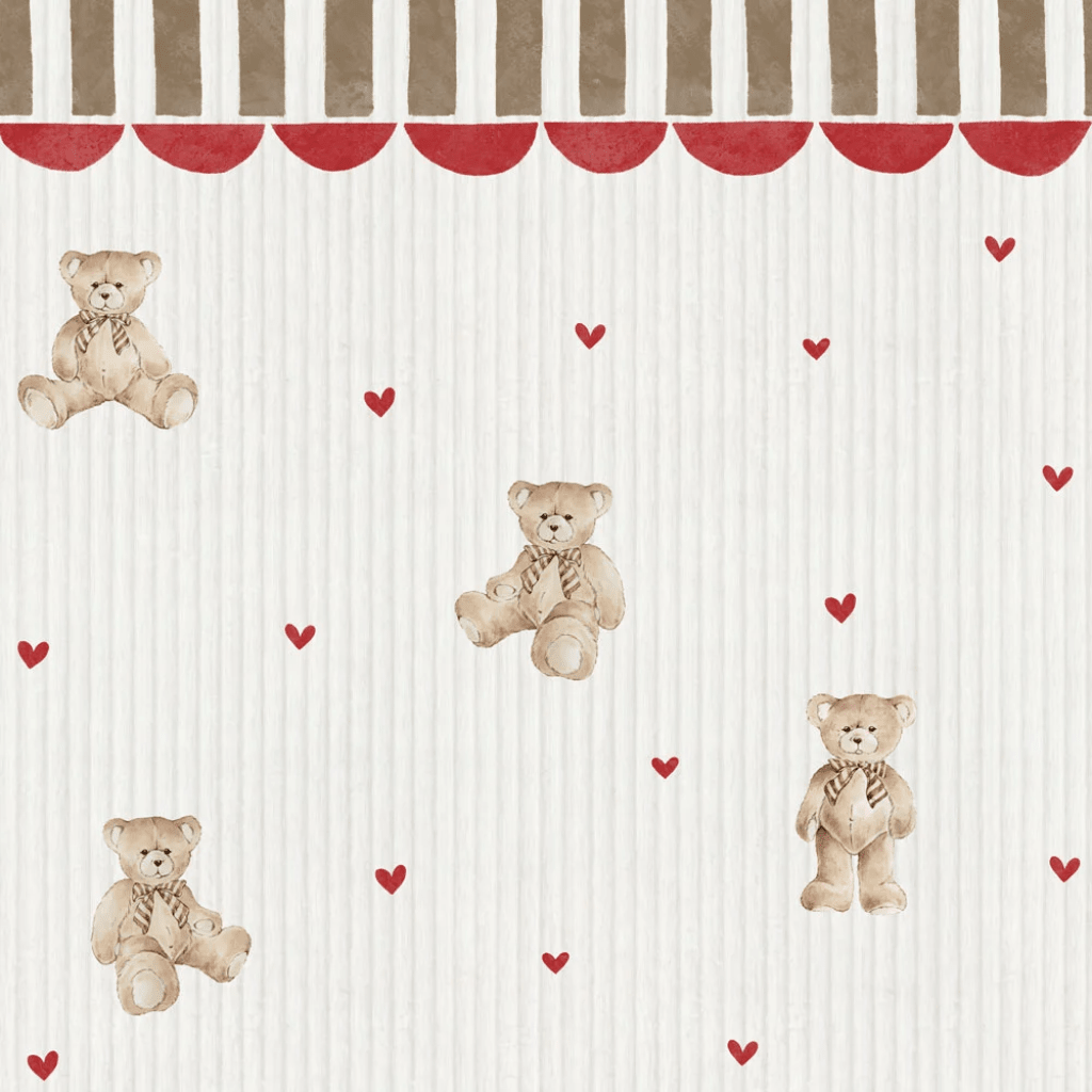 Papier Peint Oursons avec Ornement – Montessori pour enfant – photo 1