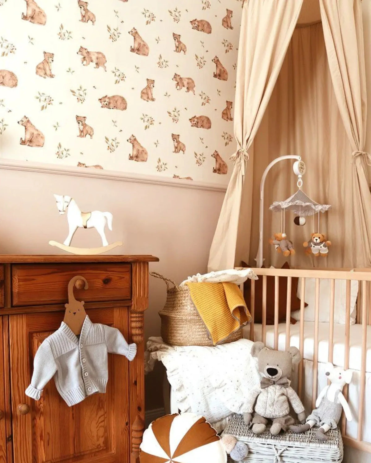 Papier Peint Petits Oursons - Chambre Bébé & Enfant – Montessori pour enfant – photo 4