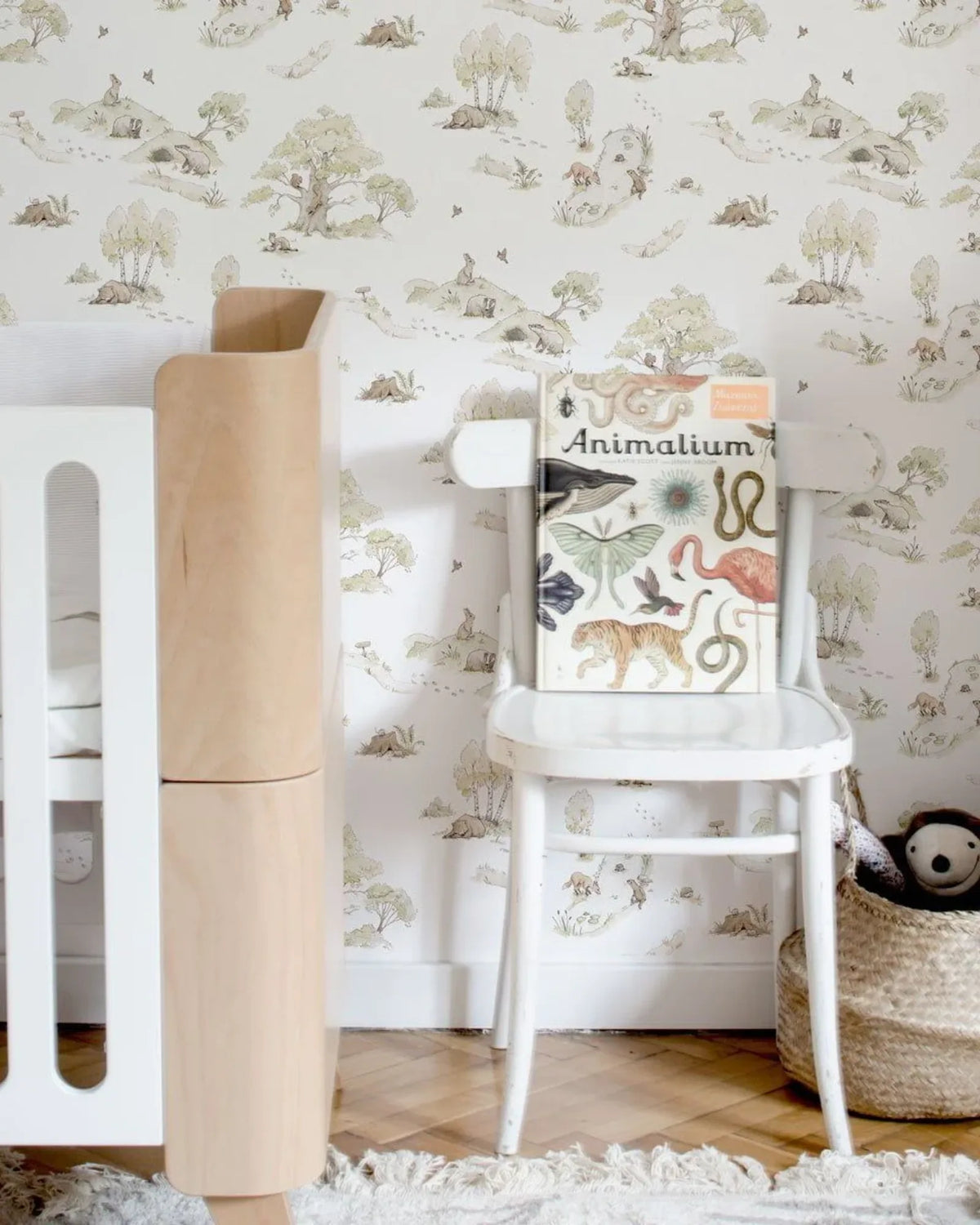 Papier Peint Forêt enchantée - animaux des bois aquarelle – Montessori pour enfant – photo 3