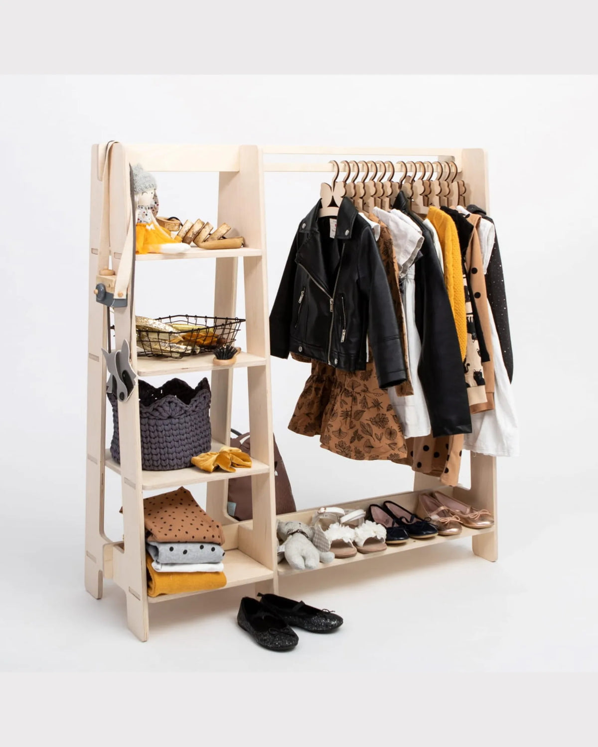 Penderie & Étagère "Montessori" – Dressing Ouvert (Bouleau) – Montessori pour enfant – photo 9