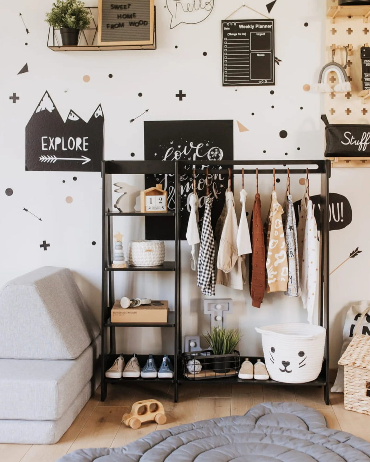 Penderie & Étagère "Montessori" – Dressing Ouvert (Bouleau) – Montessori pour enfant – photo 8