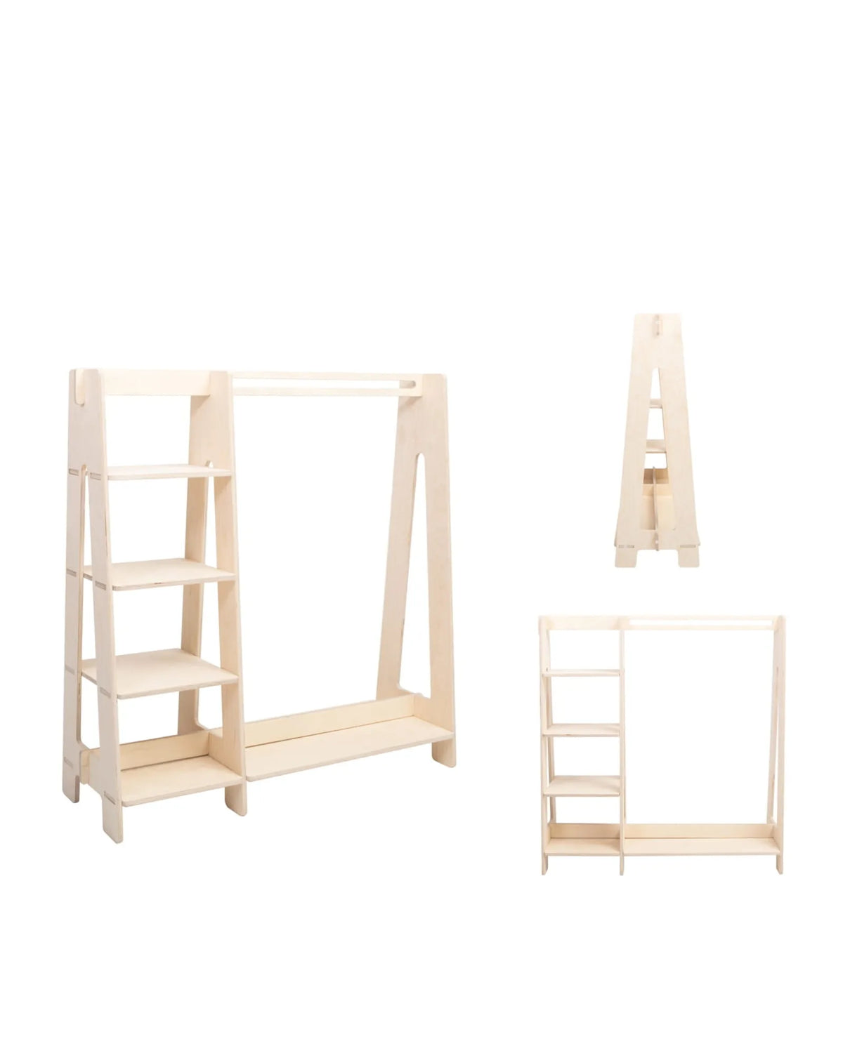 Penderie & Étagère "Montessori" – Dressing Ouvert (Bouleau) – Montessori pour enfant – photo 6