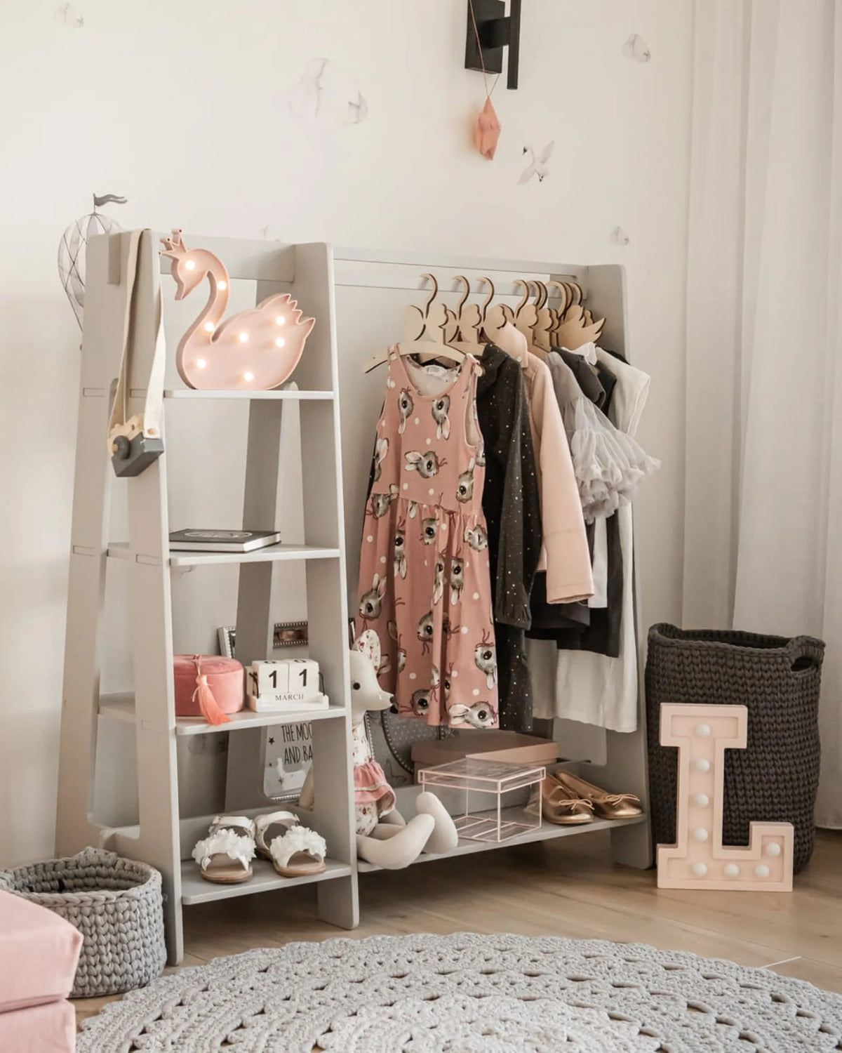 Penderie & Étagère "Montessori" – Dressing Ouvert (Bouleau) – Montessori pour enfant – photo 4