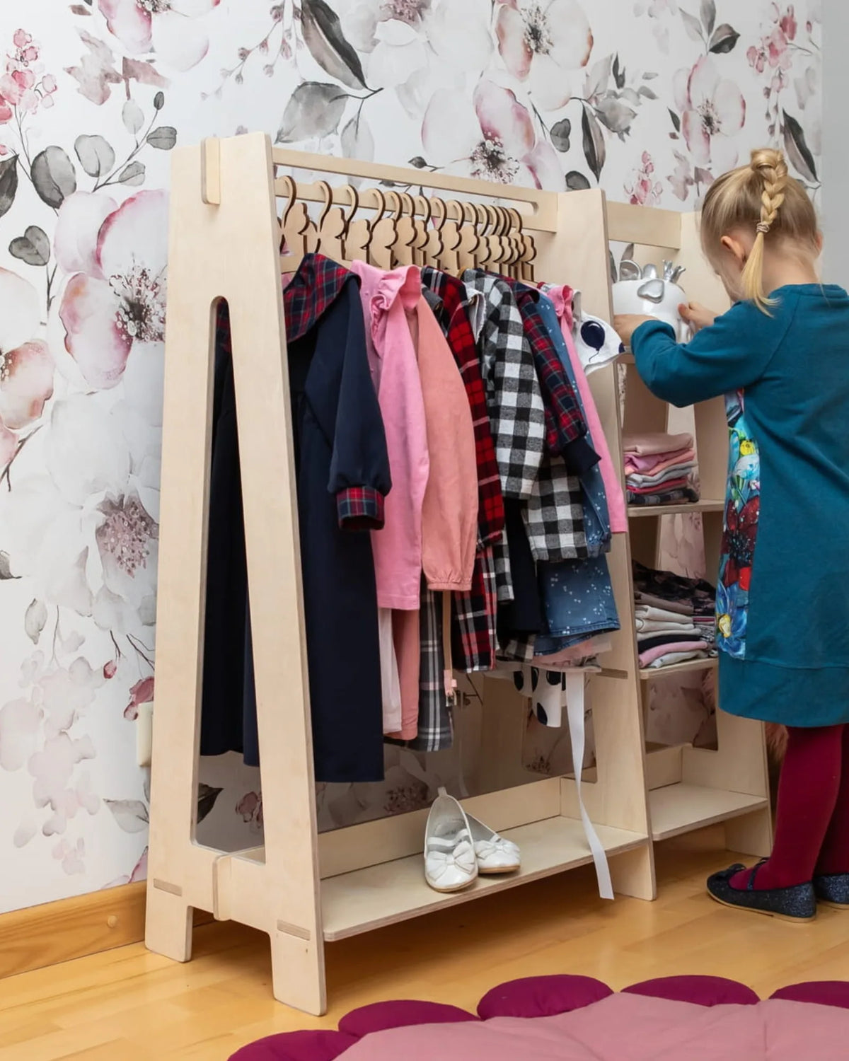 Penderie &amp; Étagère "Montessori" – Dressing Ouvert (Bouleau) – Montessori pour enfant – photo 1