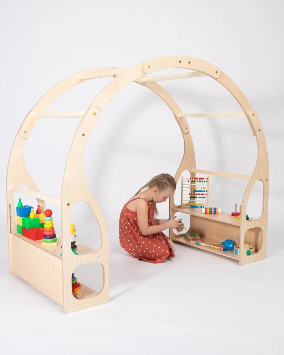 Play Stand Montessori — Stand de Jeu & Étagère en Bouleau | Montessori House Bed – Montessori pour enfant – photo 5