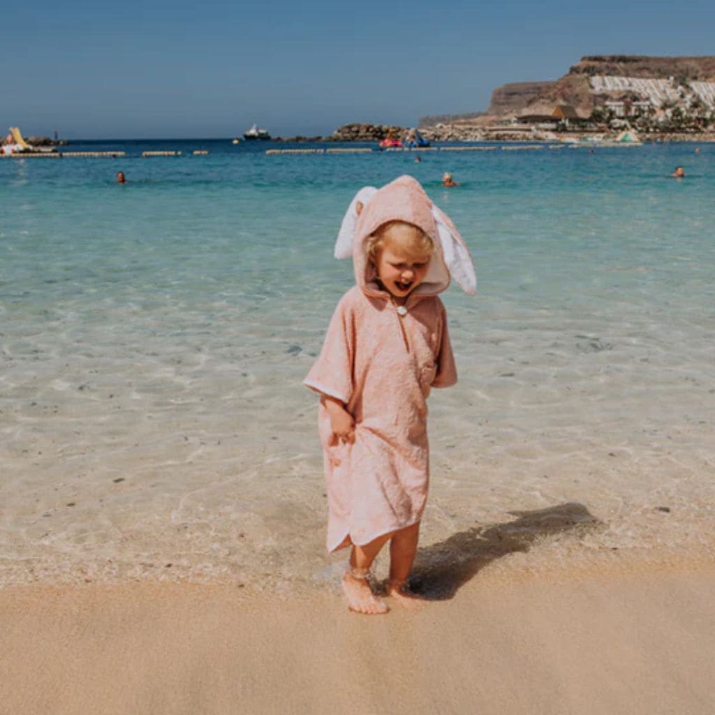 Poncho Enfant Rabbit – Manches Courtes Doux & Pratique