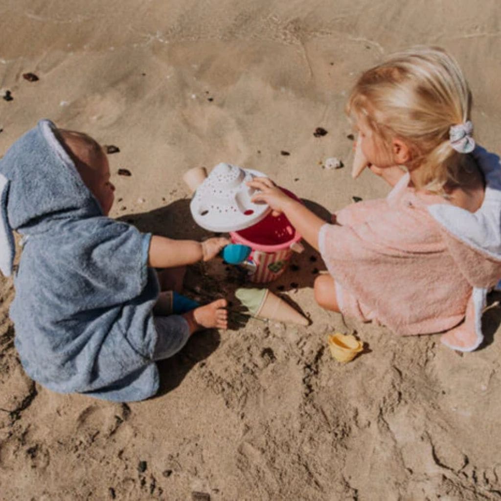 Poncho Enfant Rabbit – Manches Courtes Doux & Pratique