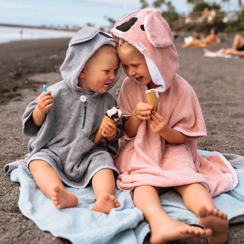 Poncho Enfant Koala – Manches Courtes Doux & Pratique