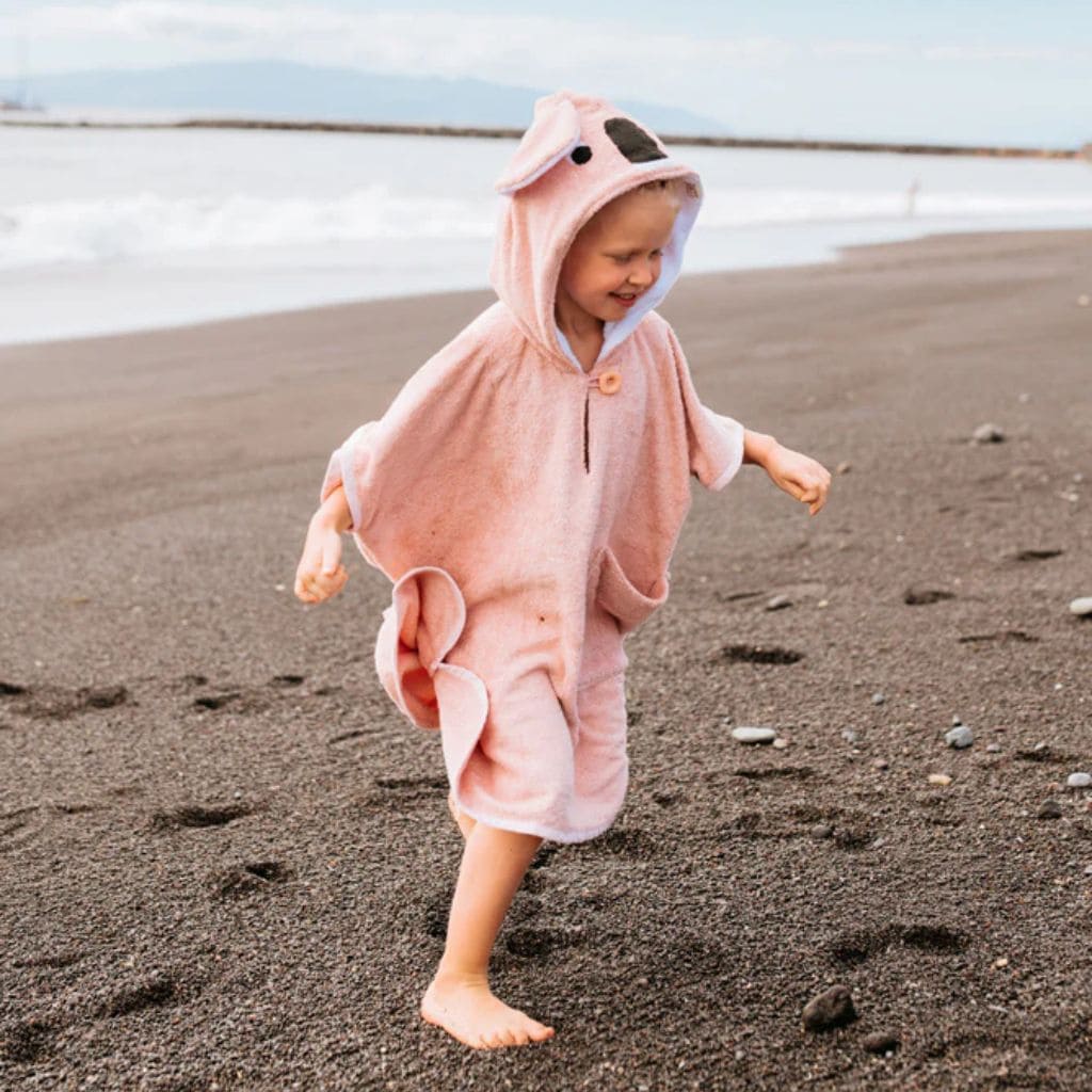 Poncho Enfant Koala – Manches Courtes Doux & Pratique