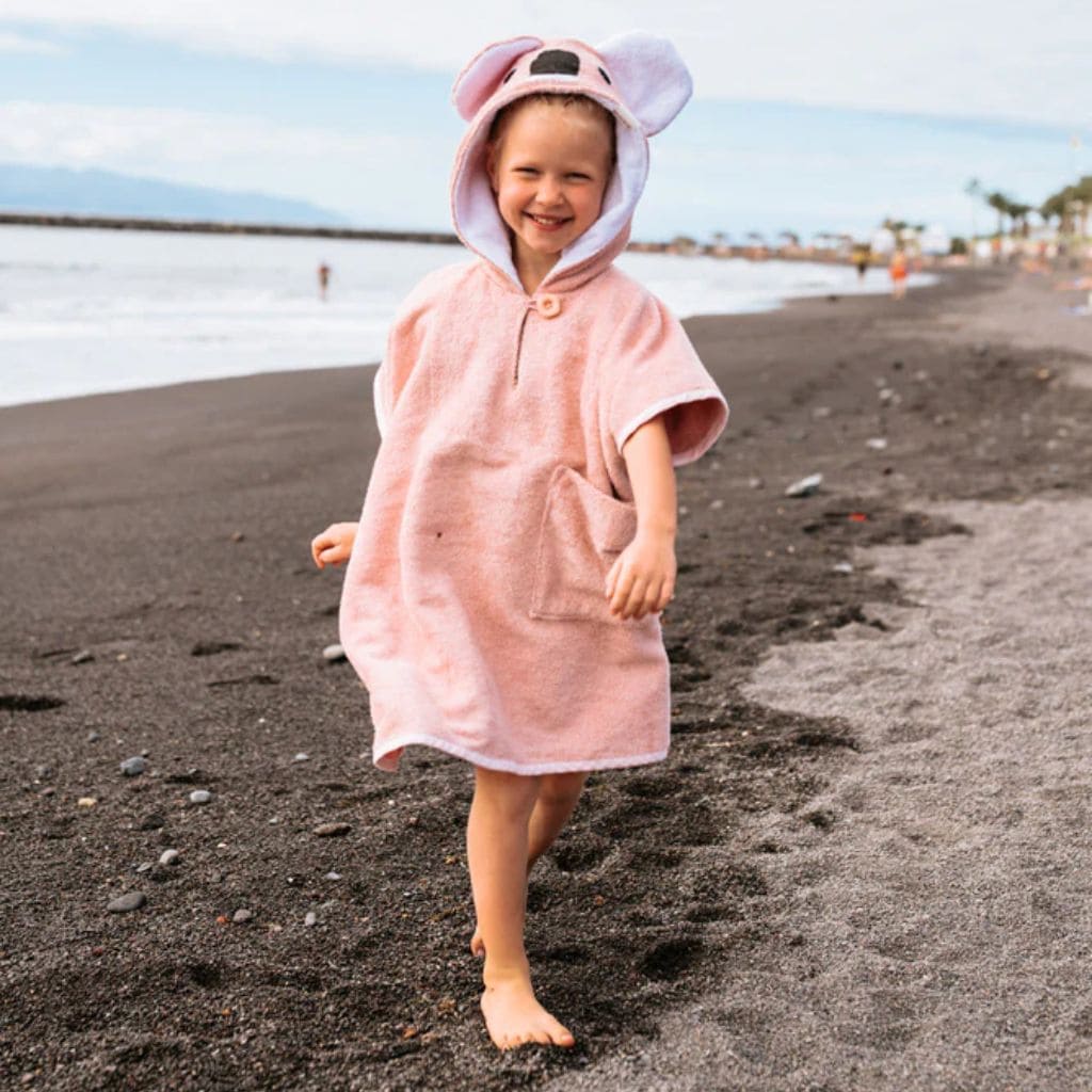 Poncho Enfant Koala – Manches Courtes Doux & Pratique