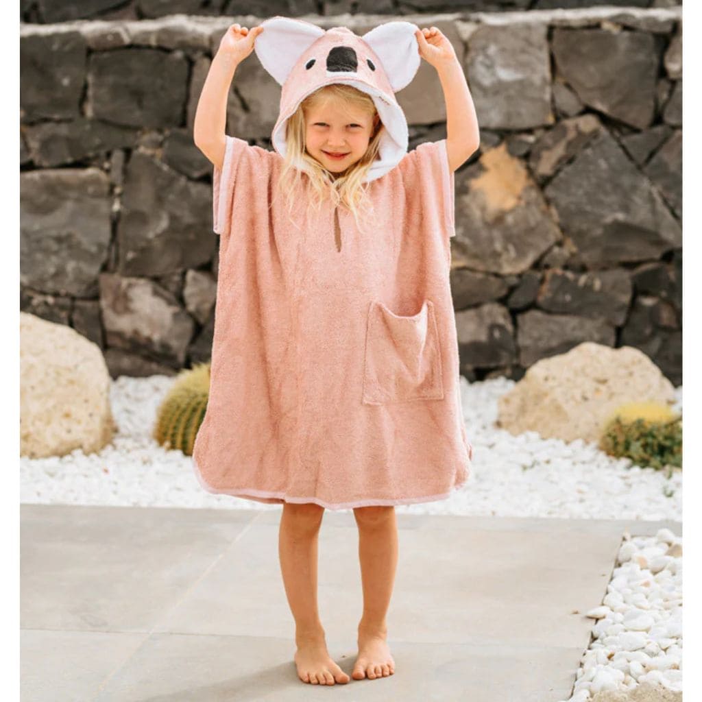 Poncho Enfant Koala – Manches Courtes Doux & Pratique