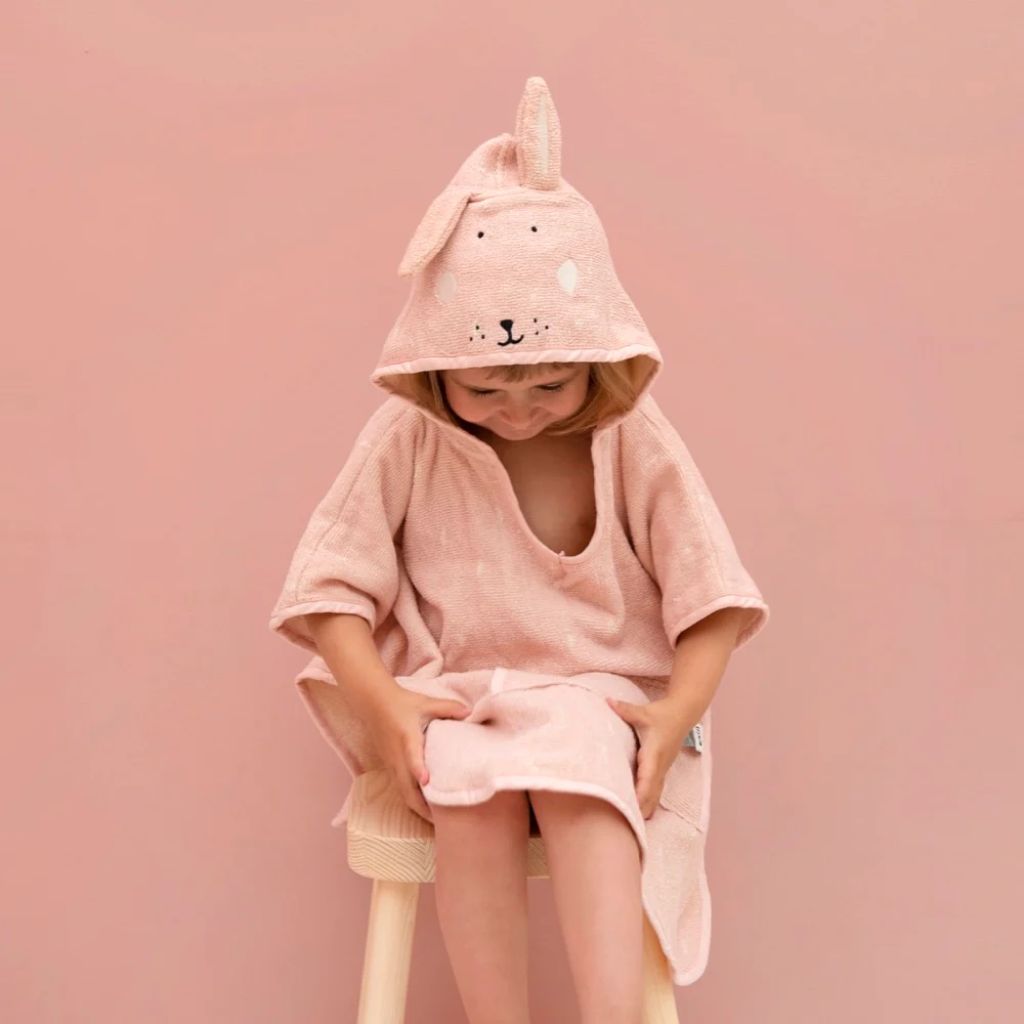 Poncho de Bain Enfant à Capuche - Mrs. Rabbit
