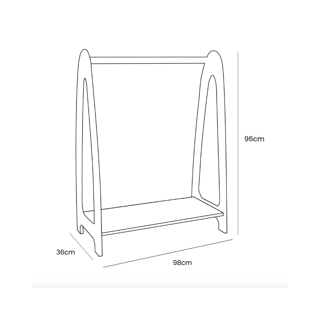 Portant Vêtements Enfant Design - Blanc Grand