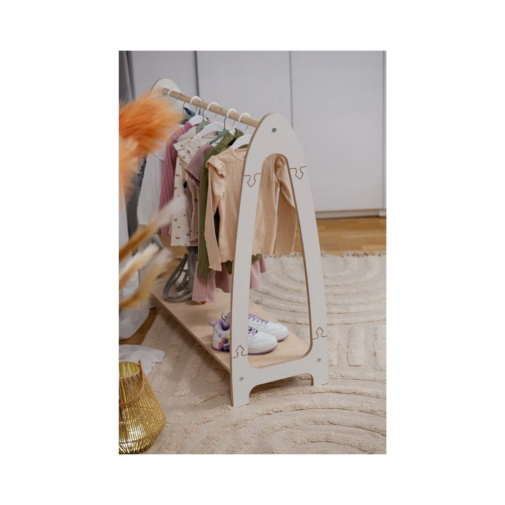 Portant Vêtements Enfant Design - Blanc Grand