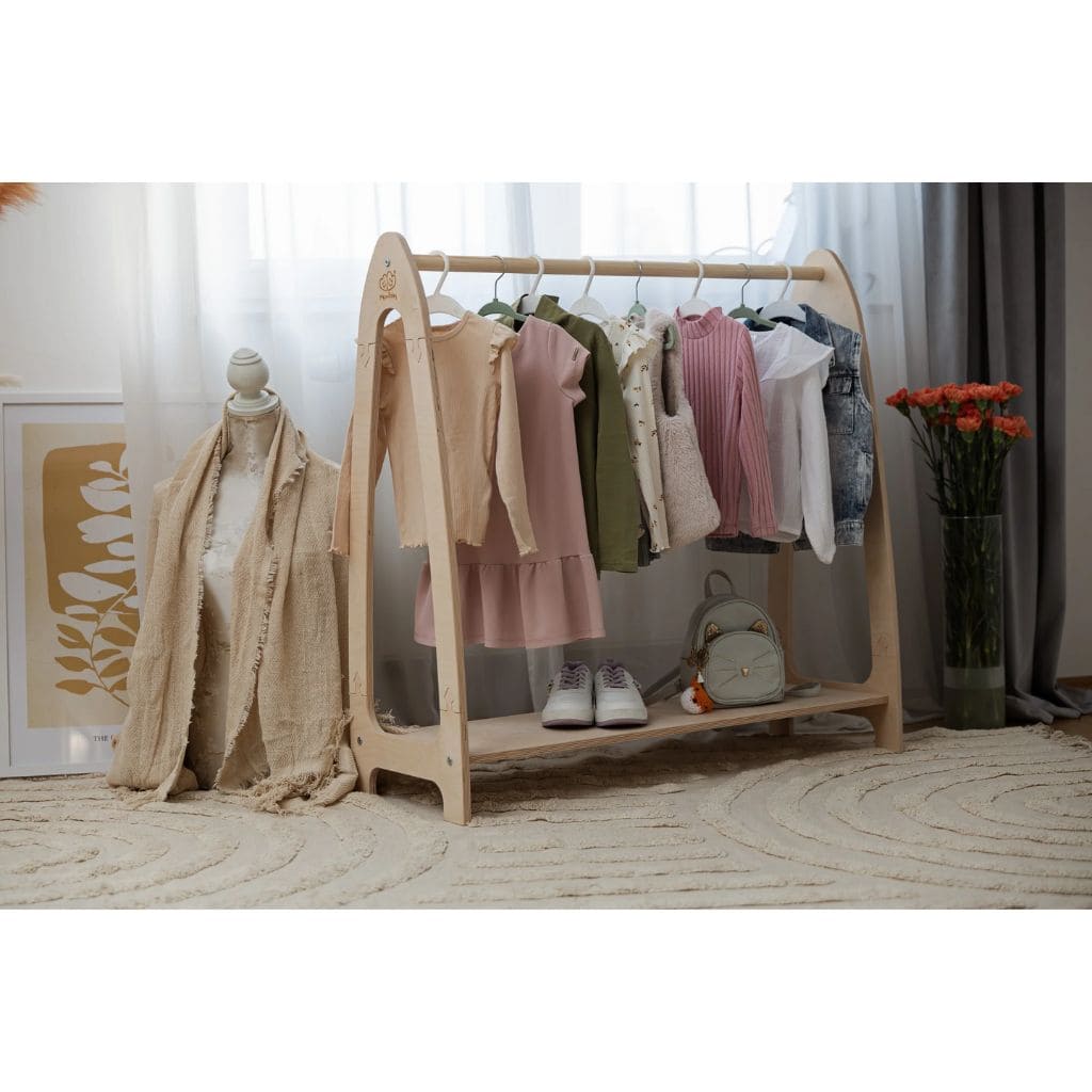 Portant Vêtements Enfant Design - Bois Grand