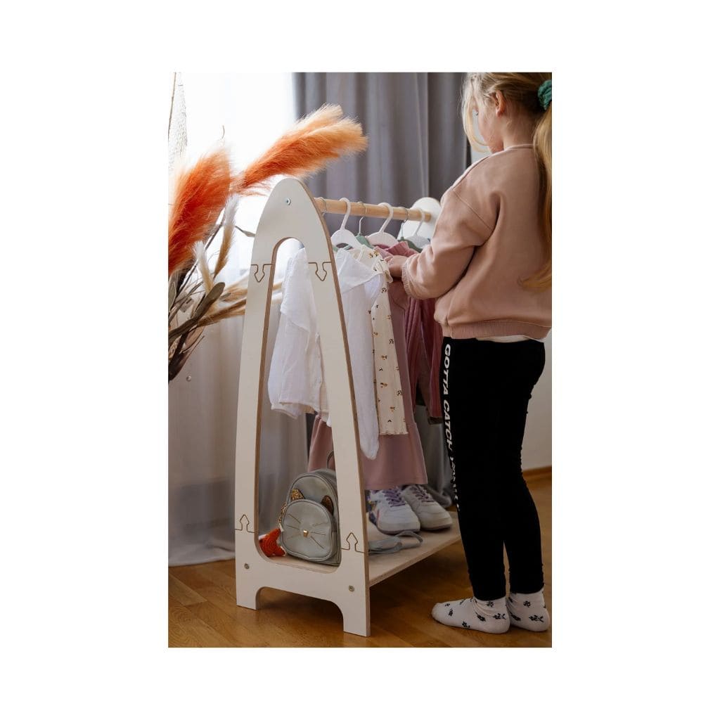 Portant Vêtements Enfant Design - Blanc