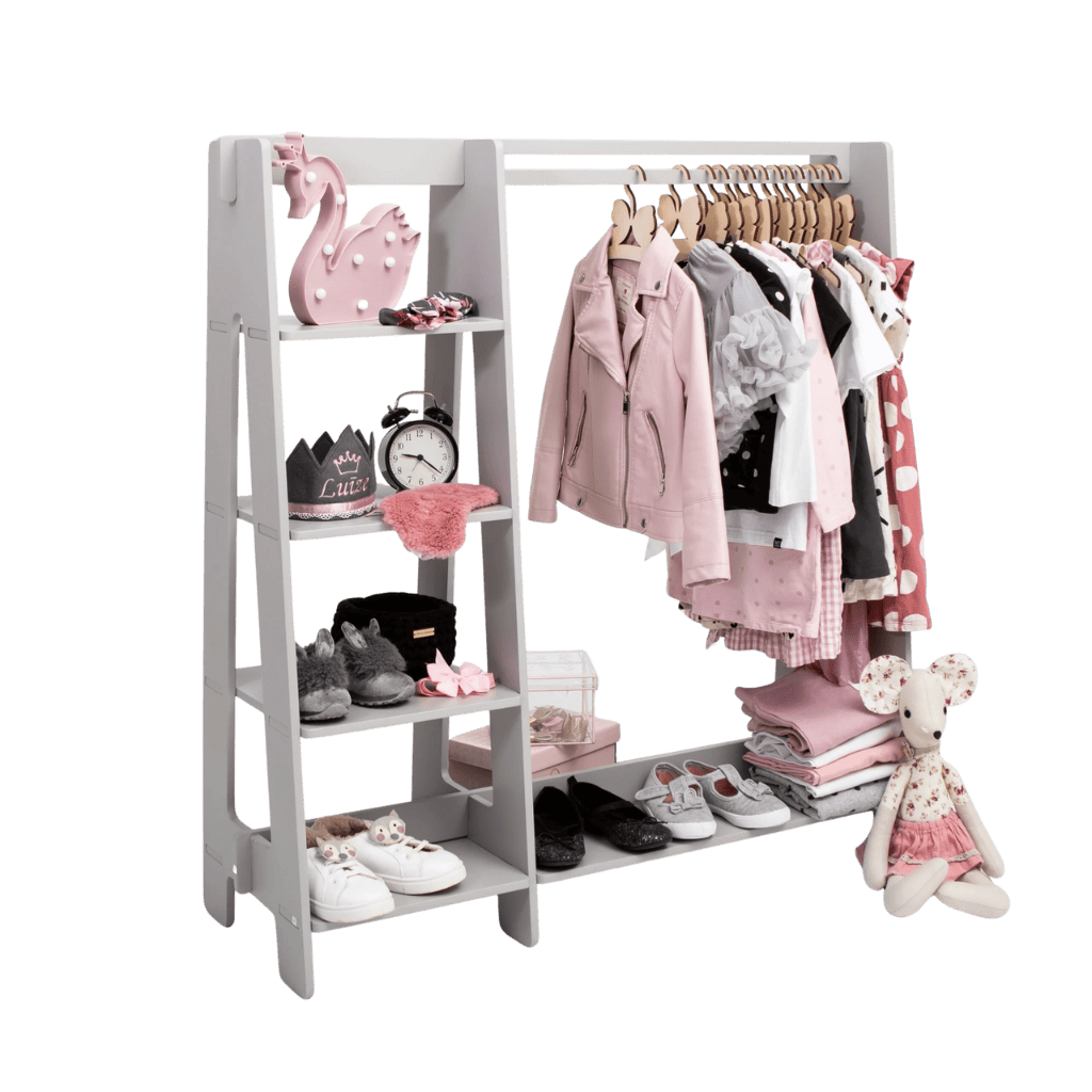 Portant à Vêtements avec Étagères pour Tout-Petits