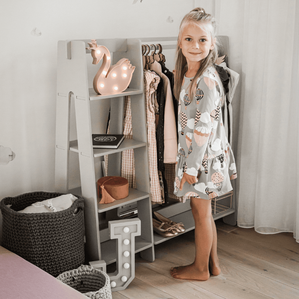 Portant à Vêtements avec Étagères pour Tout-Petits