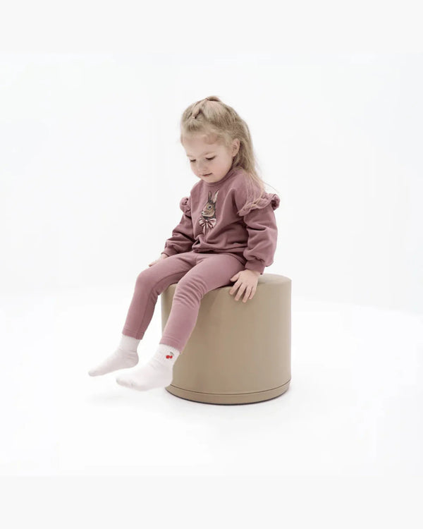 Pouf Cylindre Montessori Beige – Montessori pour enfant – photo 1