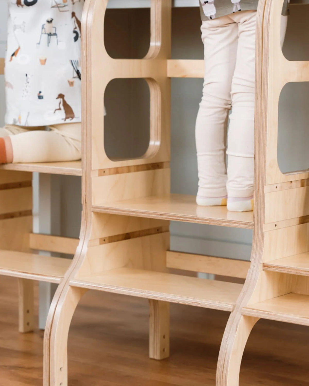 STEP UP — Tour d'Apprentissage Évolutive en Bois Naturel | Motricité Tinitto – Fabrication européenne