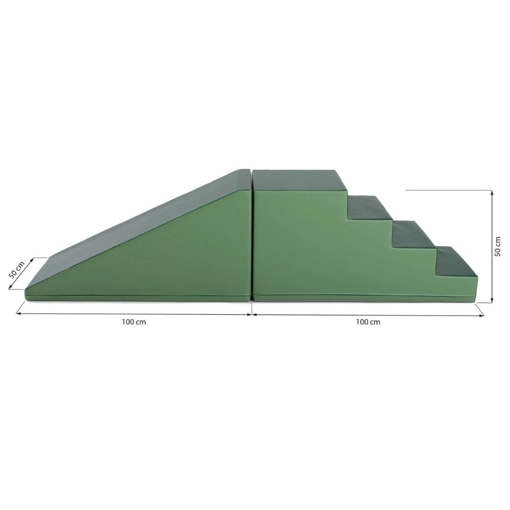 Set Escalier & Toboggan en Mousse Premium - Green
