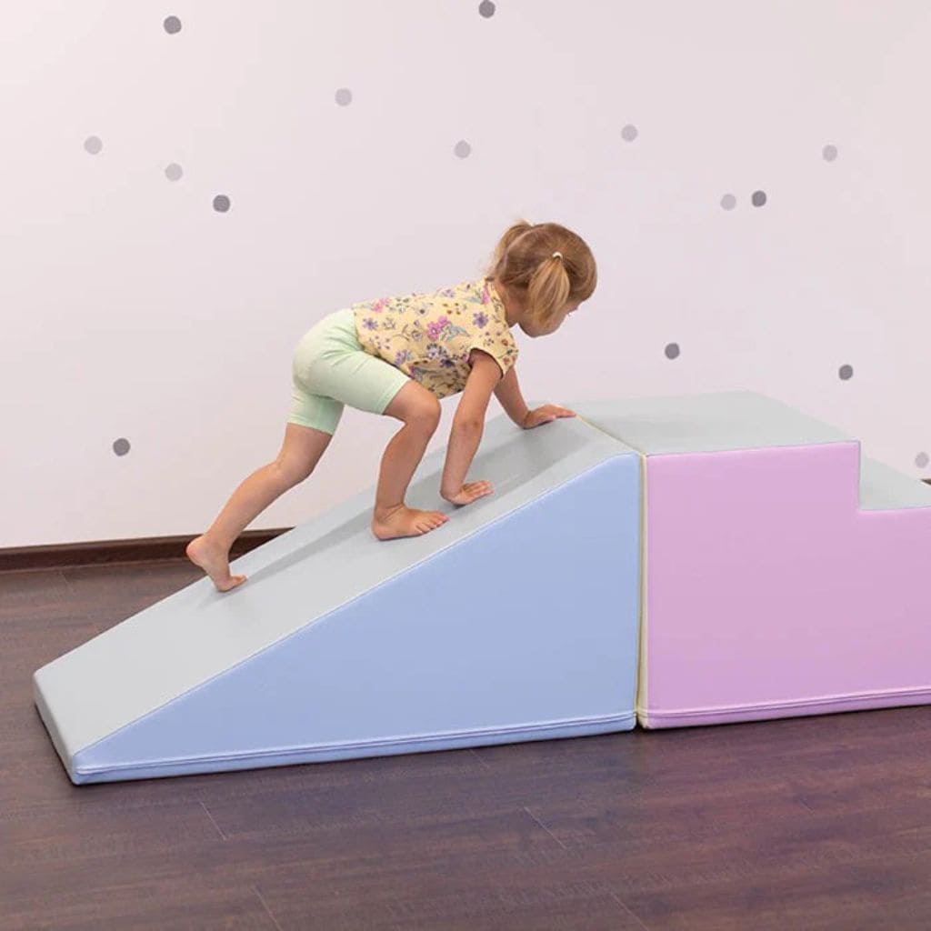 Set Escalier & Toboggan en Mousse Premium - Pastel