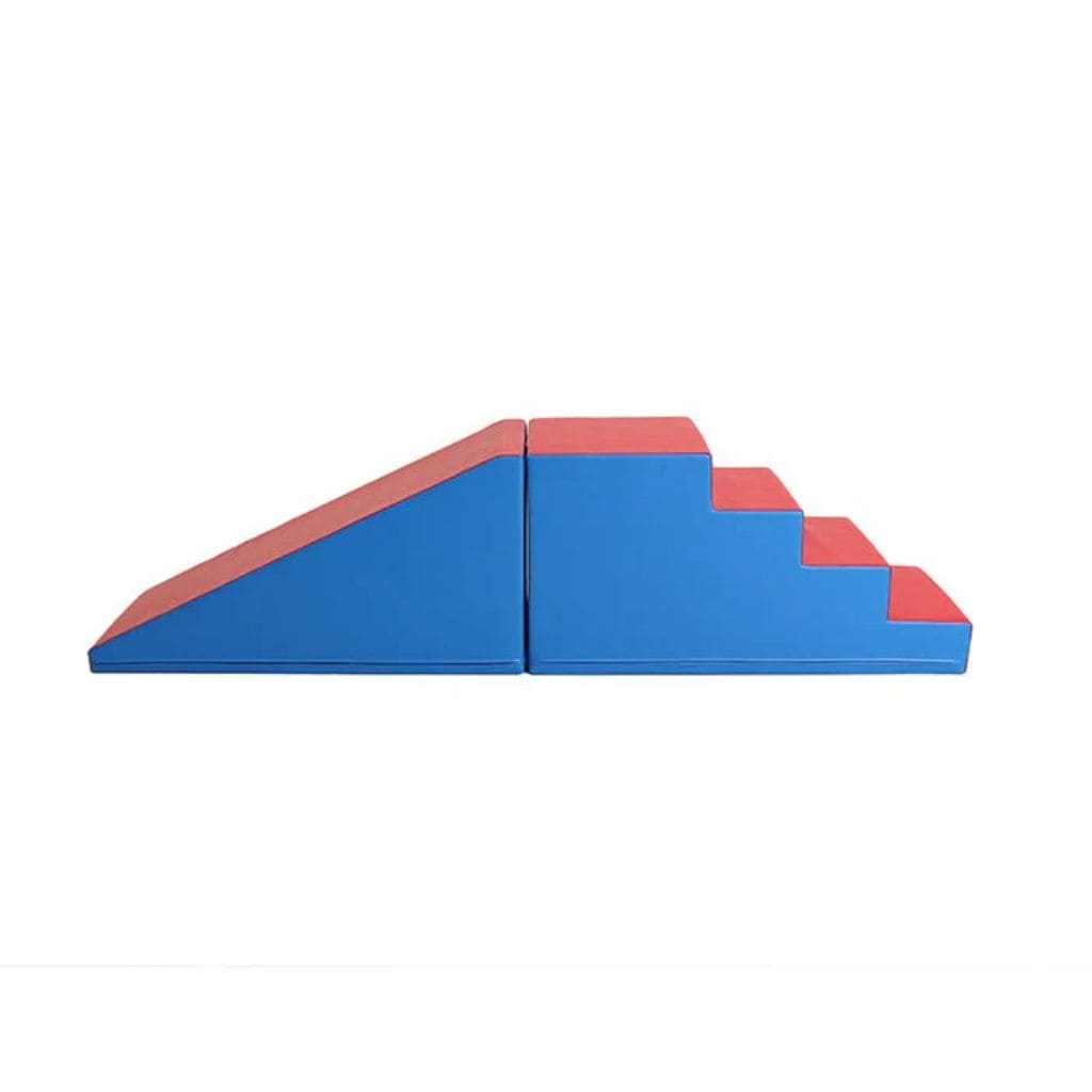 Set Escalier & Toboggan en Mousse Premium - Blue and Red