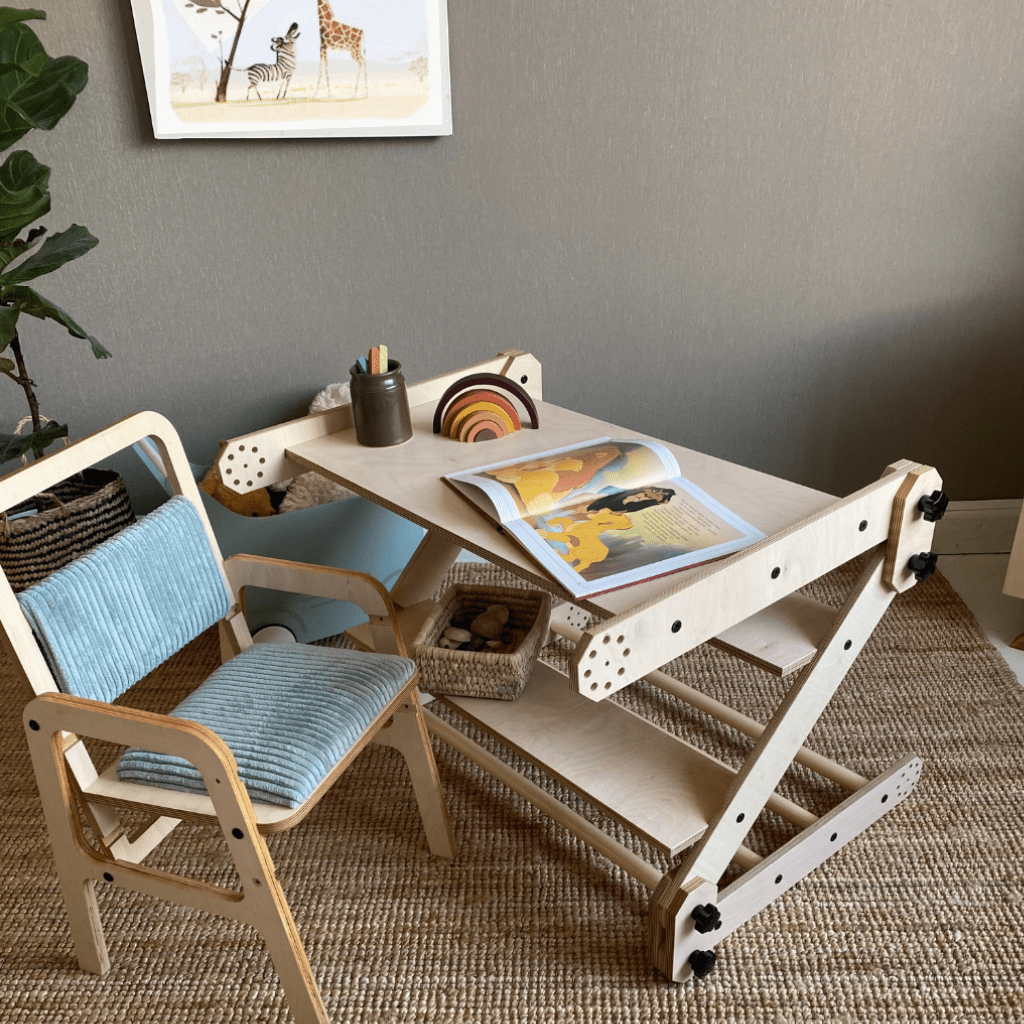 Set d'Escalade & Bureau Créatif "Nabu" – 3 - en - 1 Pliable (Luula) – Montessori pour enfant – photo 6
