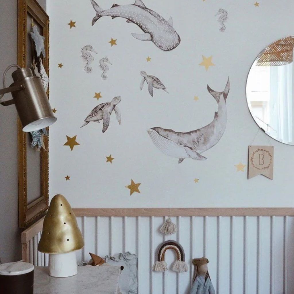 Stickers Muraux Océan – Décoration Animaux Marins pour Chambre Enfant