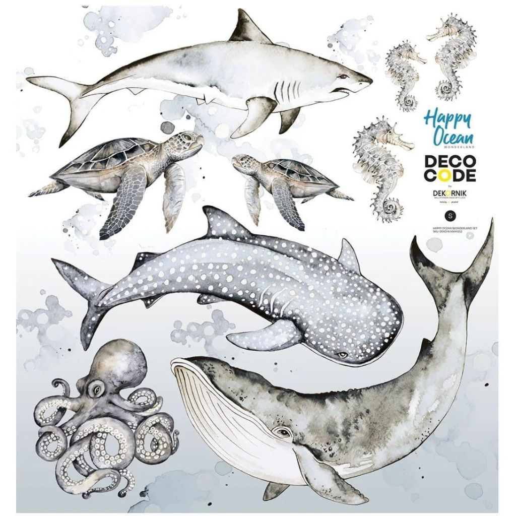Stickers Muraux Océan – Décoration Animaux Marins pour Chambre Enfant