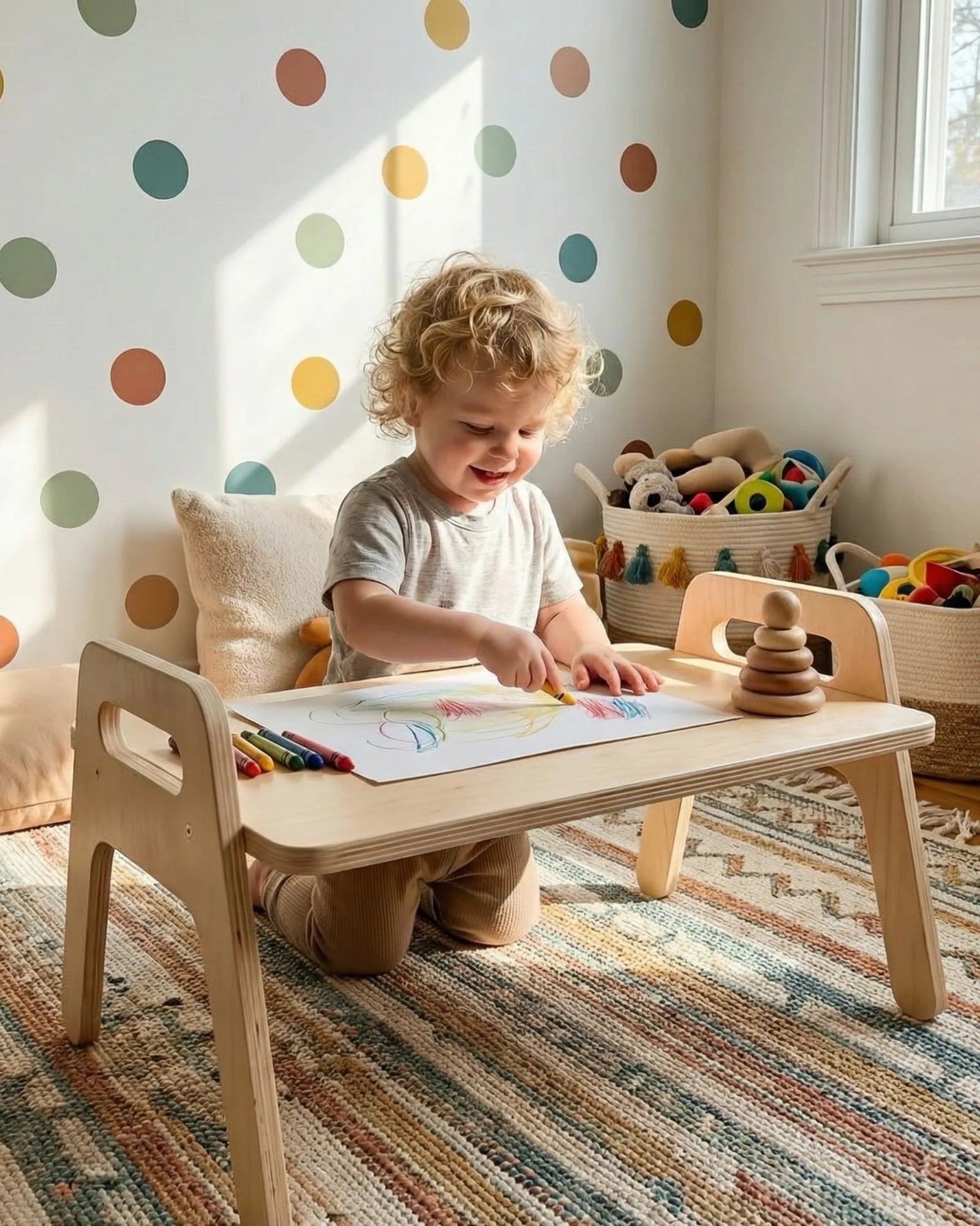 Table Basse Enfant Montessori en Bois – Montessori pour enfant – photo 1