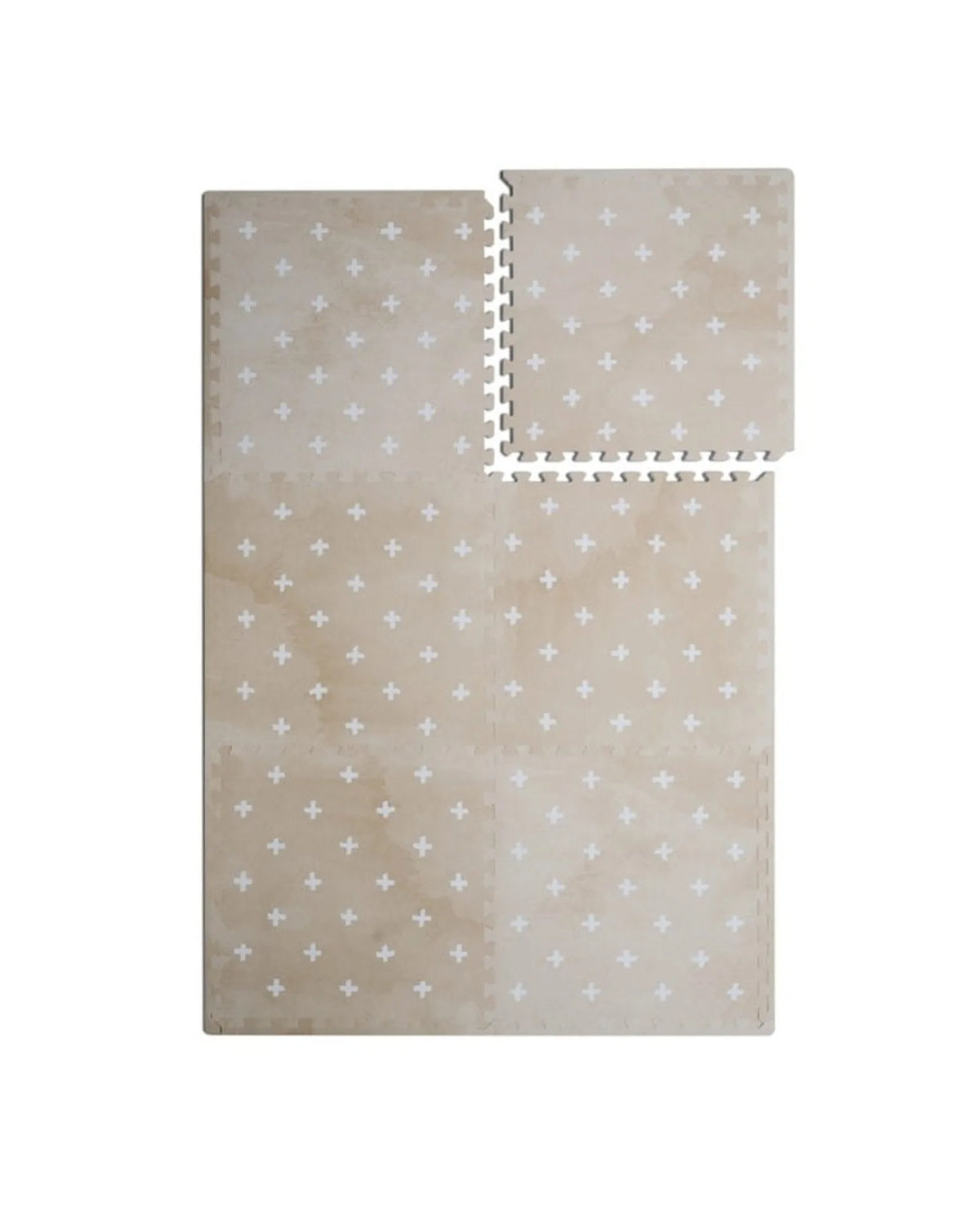 Tapis Puzzle Mousse Cross OLYA KIDS – Azure / Sand | 120×180 cm – Motricité Montessori pour enfant | Tinitto